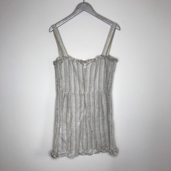 Reformation Ruffle Trim Smocked Stretch Mini Dress - Picture 6 of 8